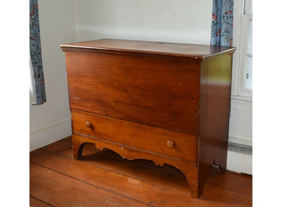 19th C. Country Pine Blanket Chest