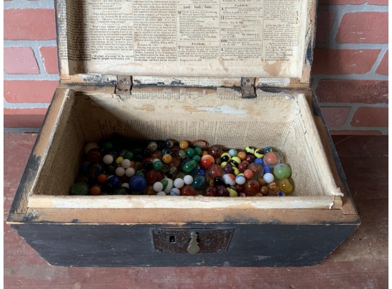 1839 Franklin Co. VT Box With Marbles