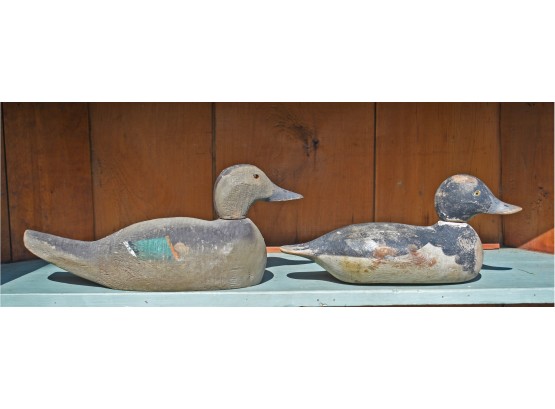 Antique Carved Wood And Painted Duck Decoys