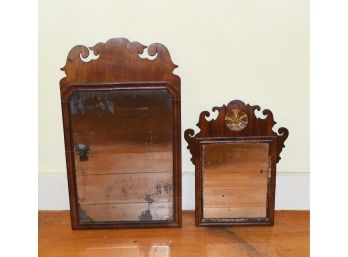 Two 18th C. Chippendale Queen Anne Courting Mirrors