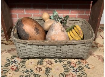Basket With Dried Gourds And Fruit