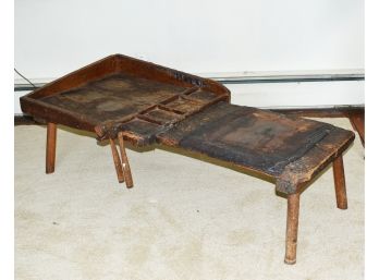 Antique Cobbler’s Bench With Leather Seat
