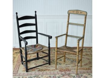 Early 19th C. New England Arm Chairs