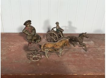 Antique Toys And Still Bank In Original Paint