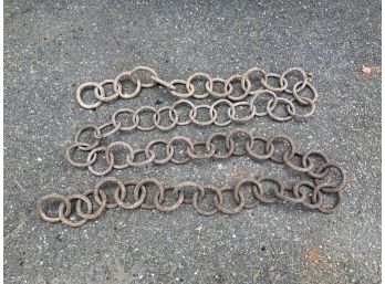 Wrought Iron Circular Chain Link, 12’