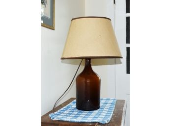 Amber Glass Bottle Lamp