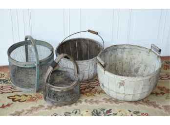 Four Primitive Baskets