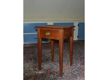 Antique Cherry And Maple One Drawer Stand