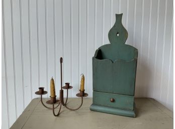 Country Wall Box & Chandelier