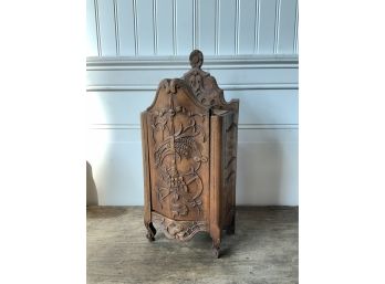 Carved Walnut French Letter Box