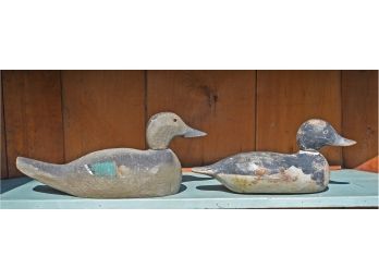Antique Carved Wood And Painted Duck Decoys