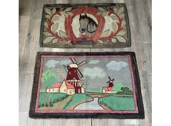 2 Hooked Rugs