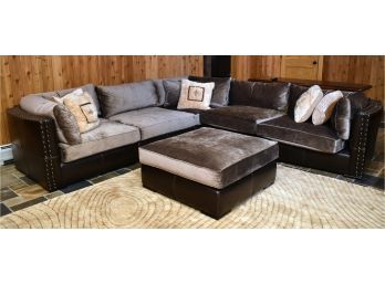 Arhaus Furniture Sectional Sofa And Ottoman (CTF100)