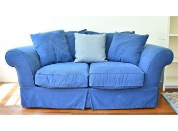 Harris Scott Fine Furniture Blue Upholstered Sofa, 2 Of 2 (CTF440)