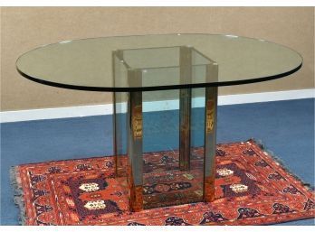 Brass & Glass Dining Table (CTF10)