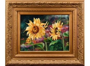 W. Shannon Oil On Canvas, Sunflowers (CTF10)