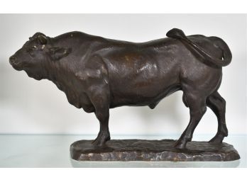 L. Riche French Bronze Sculpture, Bull (CTF10)
