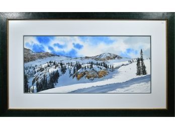 Linda Roberts Watercolor, Winter Mountain Landscape (CTF10)