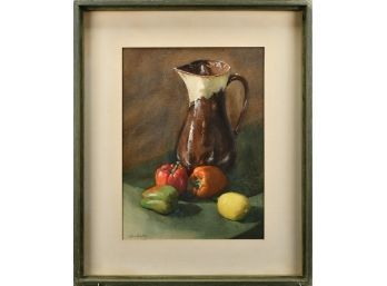 Fred Boulton Watercolor, Still Life With Peppers (CTF10)