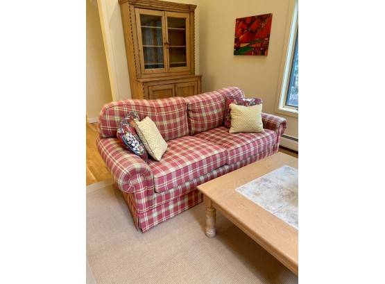 Plaid Upholstered Sofa 1 Of 2 (CTF40)