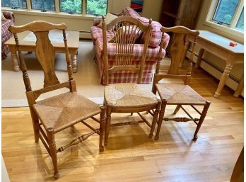 Three Antique Style Maple Chairs (CTF20)