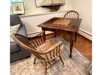 Wooden Game Table With Two Chairs (CTF30)