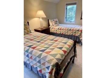 Vintage Twin Beds W/LLBean Quilts (CTF50)