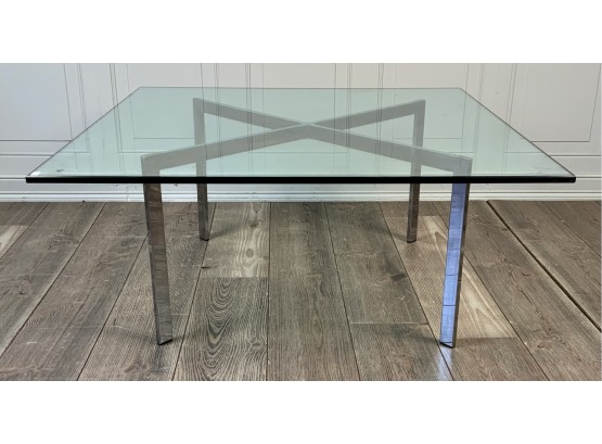 Knoll Mid-Century Chrome And Glass Coffee Table (CTF20)