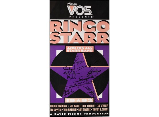 Ringo Starr Signed 1992 All Starr Band Tour Poster (CTF10)