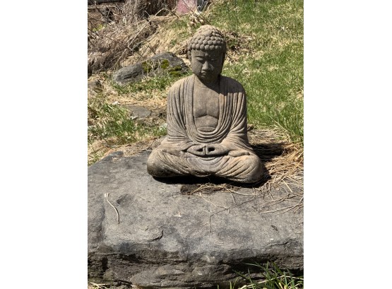 Cast Stone Seated Buddha Sculpture (CTF30)