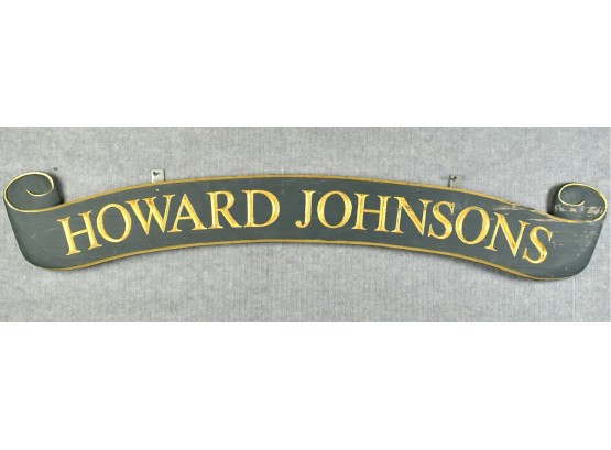 Howard Johnsons Sign, Carved And Painted Wood (CTF30)