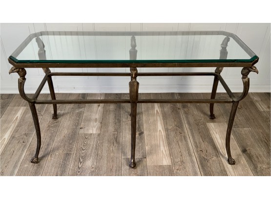 Iron And Glass Console Table (CTF30)