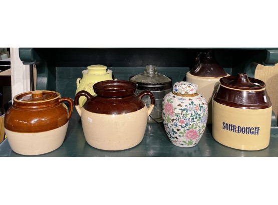 Collection Of Crocks And Jars, 7pc (CTF20)
