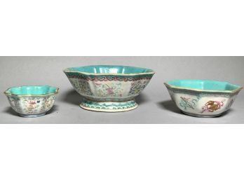 Set Of Three Chinese Nesting Bowls, Republic Period (CTF30)