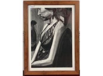 Jesse Cooper, Charcoal, Portrait Of Young Woman (CTF10)