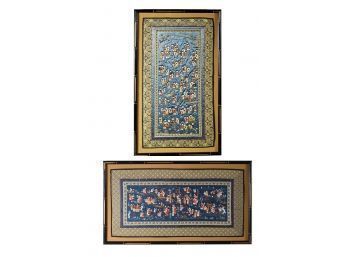 Two Asian Embroideries On Silk (CTF10)
