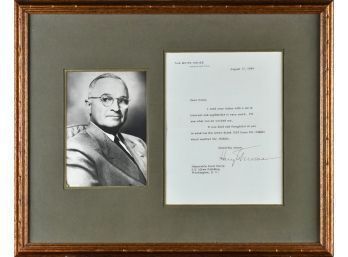 Harry Truman Signed Letter  (CTF10)