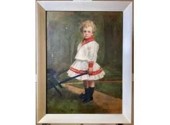 19th C. Monogrammed Oil On Canvas, Robin 1887 (CTF10)