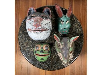 Four Wooden Animals Masks (CTF10)