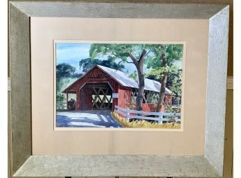 Robert Chace Watercolor, Covered Bridge (CTF10)