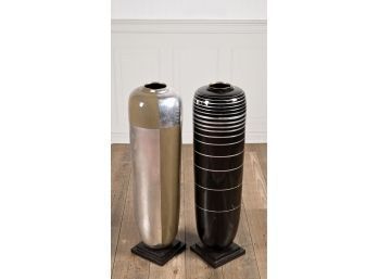 Two French Deco Style Floor Vases (CTF10)