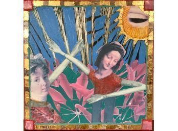 Brenda Phillips, Happy Day, Collage On Wood (CTF10)