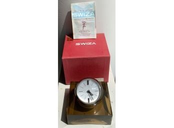 Swiza Swiss Made Desk Clock With Box And Papers (CTF10)