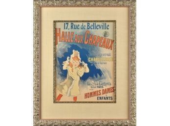 Jules Cherry, Halle Aux Chapeaux, Vintage Lithograph (CTF10)