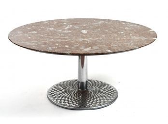 Warren Platner Marble And Chrome Plated Steel Center Table (CTF60)