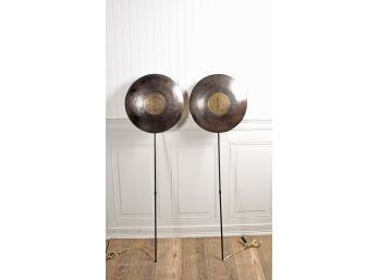 Pair Of Asian Hanging Wall Lights (CTF10)