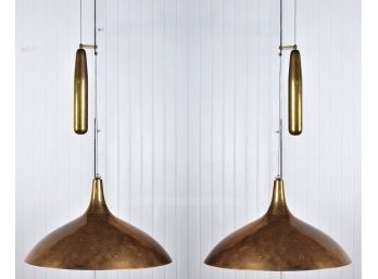 Two Paavo Tynell For Taito Oy Counterbalance Lighting Fixtures (CTF30)