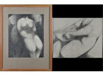 Unsigned Alexis Kyriak, Two Nudes, Graphite On Paper (CTF10)