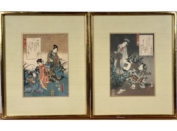 Pair Of Japanese Woodblock Prints, Kunisada (CTF10)