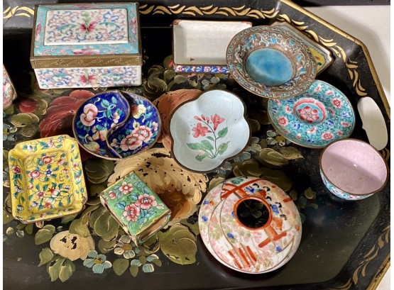 Cloisonne And Asian Trays (CTF10)